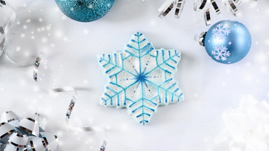 How to Make Sparkling Snowflake Bath Bombs