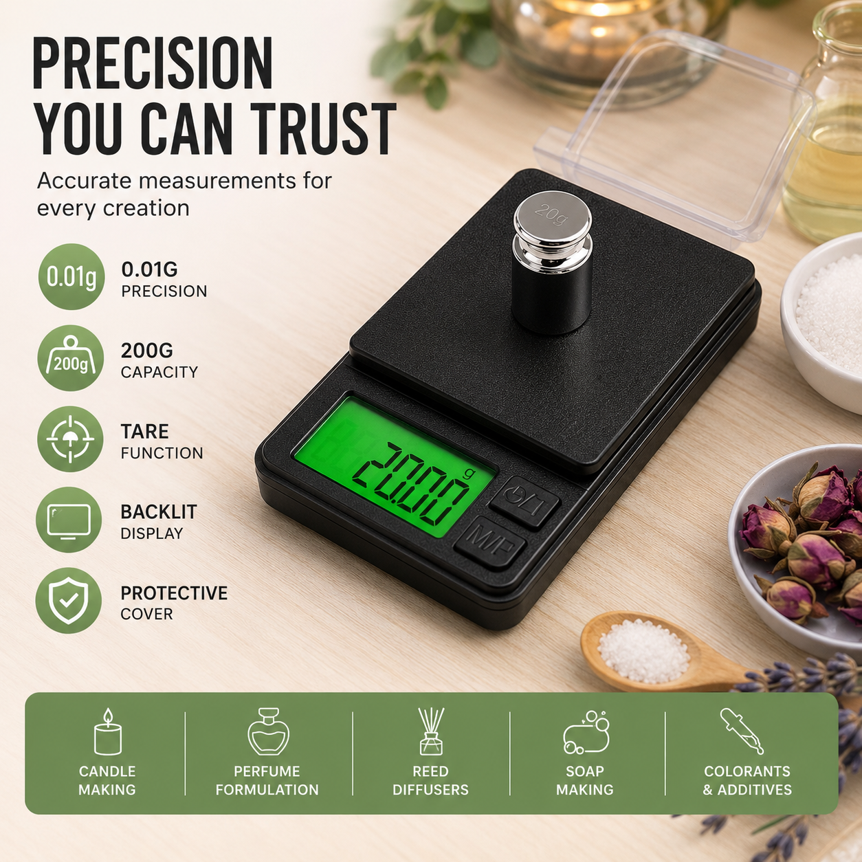 NorthWood Formulation Scale™ | 200g x 0.01g Precision Digital Scale