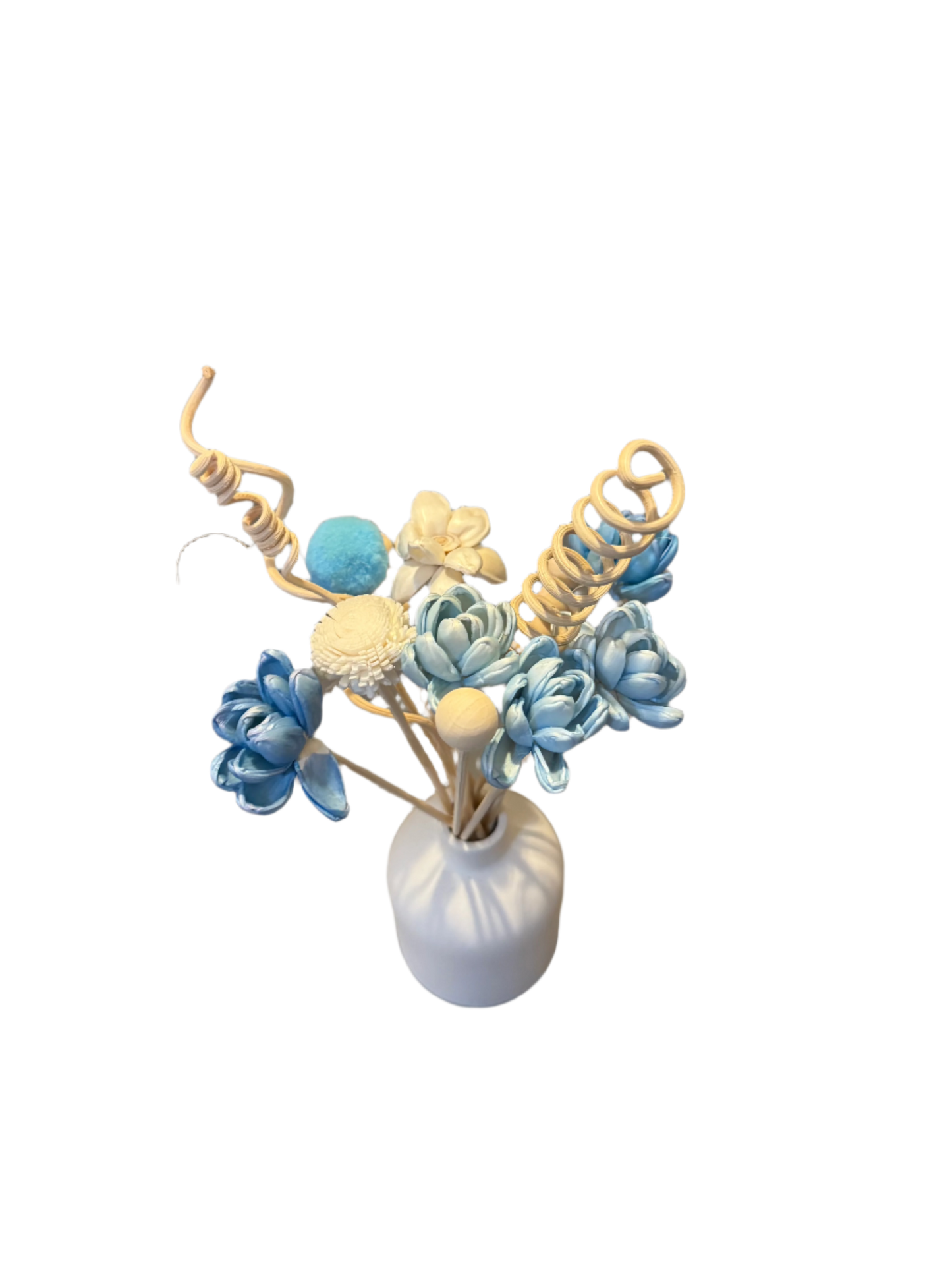 Reed Diffuser Bouquet - Decorative Flower Reed Diffuser Sticks (Blue #1)