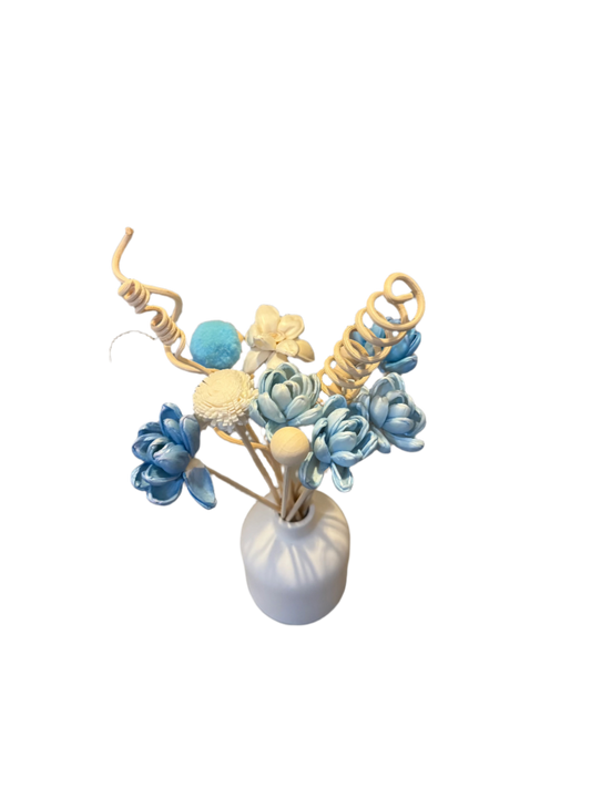 Reed Diffuser Bouquet - Decorative Flower Reed Diffuser Sticks (Blue #1) - NorthWood Candle & Craft