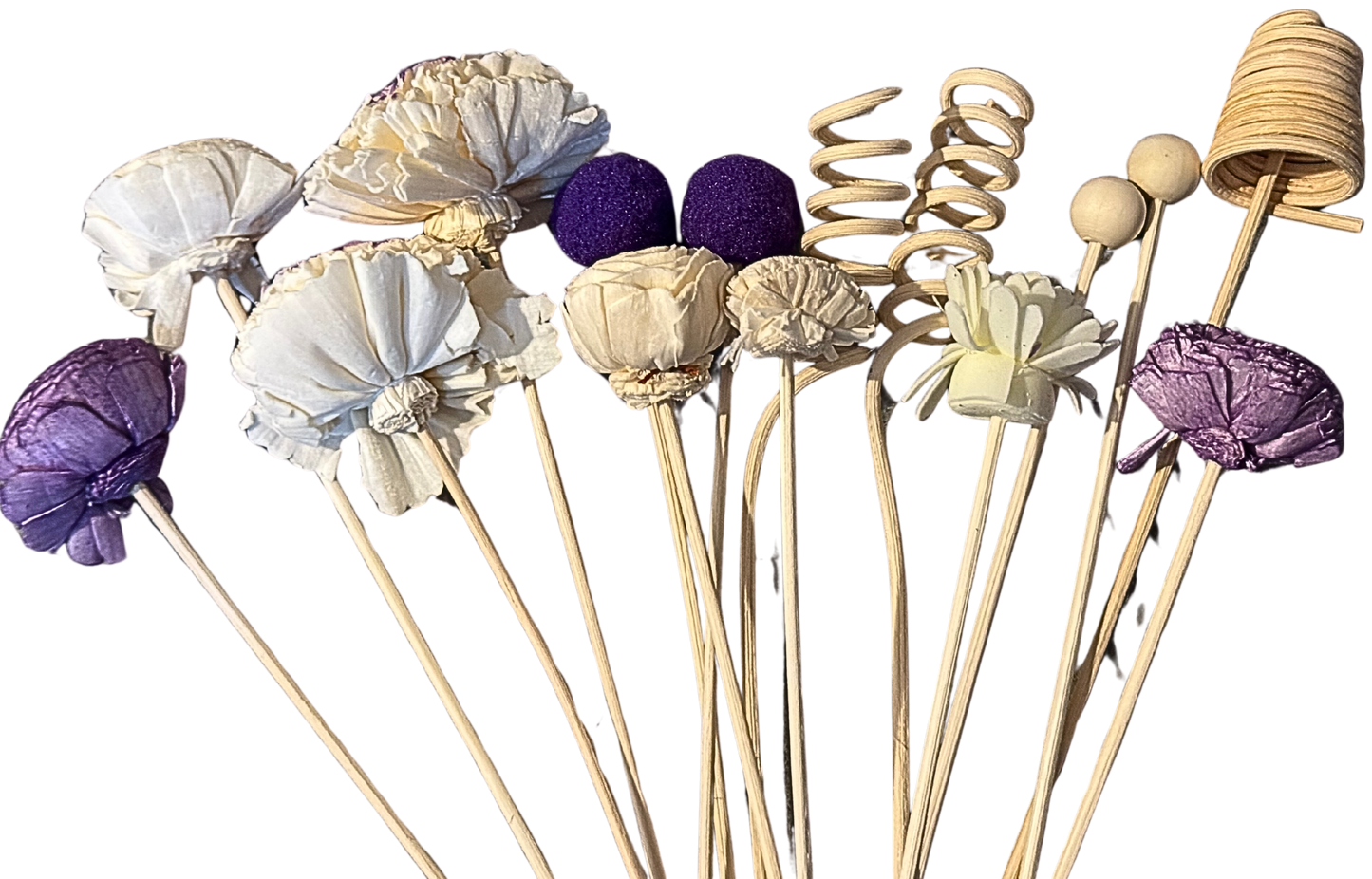 Reed Diffuser Bouquet - Decorative Flower Reed Diffuser Sticks (Purple #2)