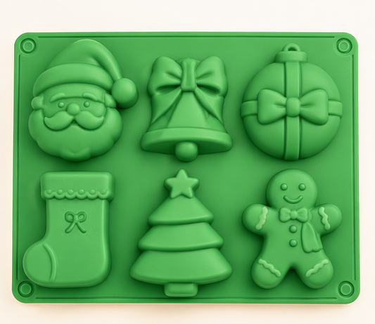 Classic Christmas Icons 6-Cavity Silicone Mold