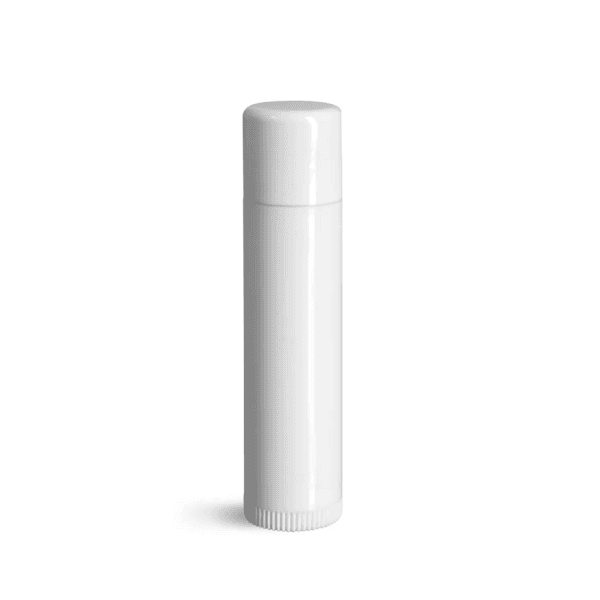 White Lip Balm Tube - Round
