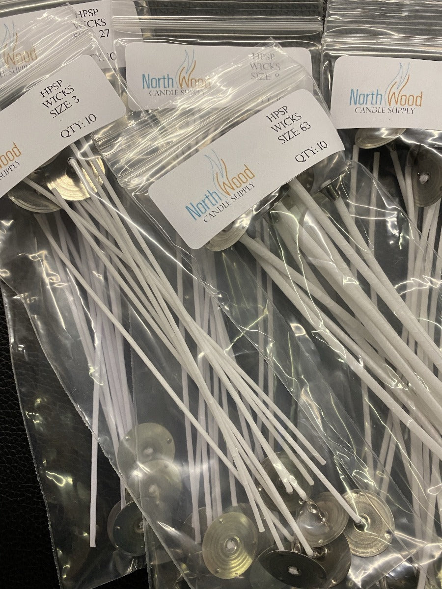Wide variety of candle wick sizes for coconut wax candles