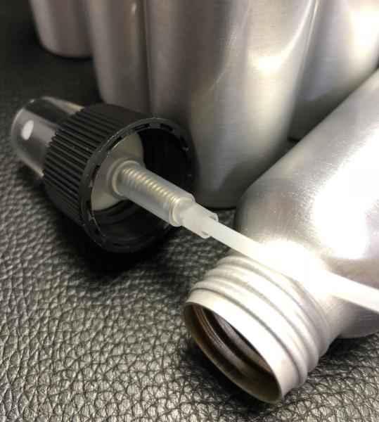 2.5 oz Aluminum Bullet Bottle & Fine Mist Sprayer