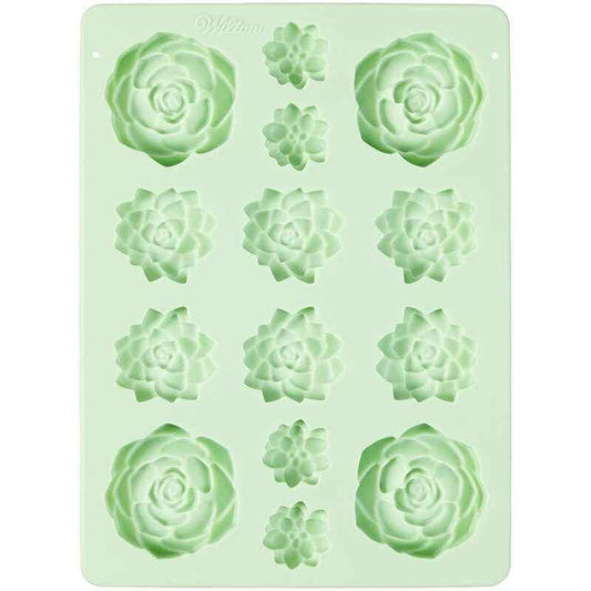 Silicone Soap Mold - Green Succulents