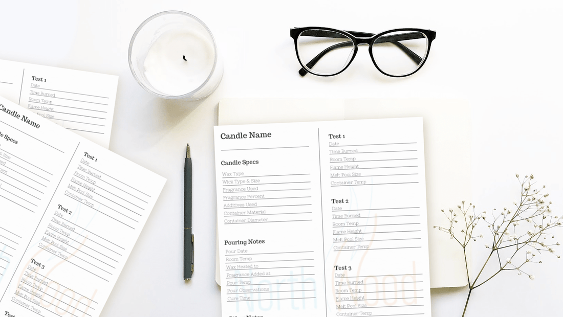 free printable candle testing note sheet