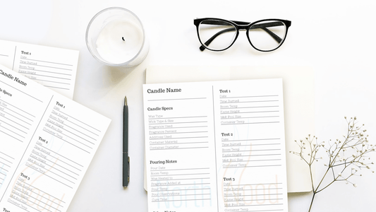 free printable candle testing note sheet