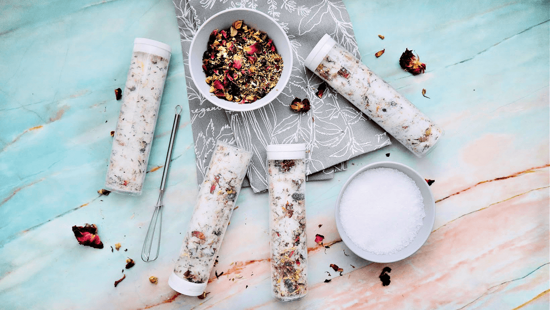 DIY floral bath salts recipe