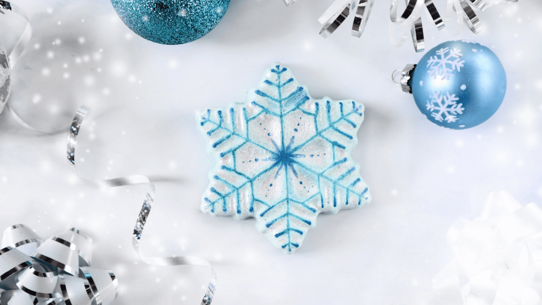 How to Make Sparkling Snowflake Bath Bombs