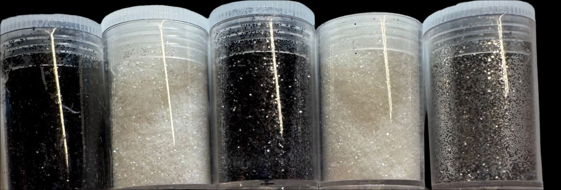 Black, White, and Silver Glitter