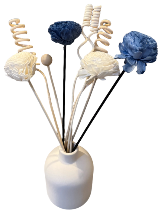 Blue Reed Diffuser Flower Bouquet