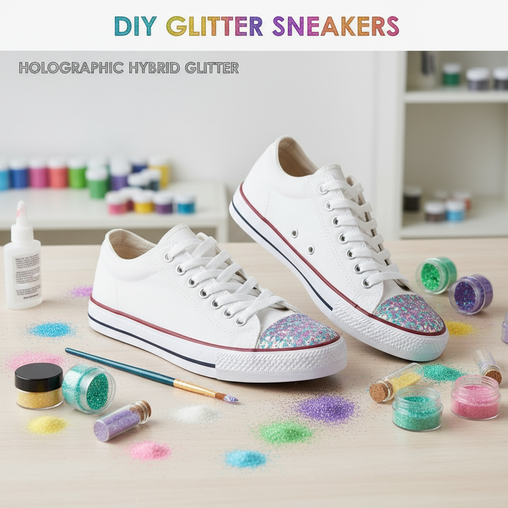 DIY Glitter Shoes Craft Project