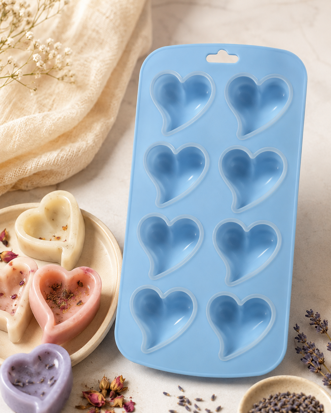 Heart Teardrop Small Silicone Mold for Soap, Wax, Resin