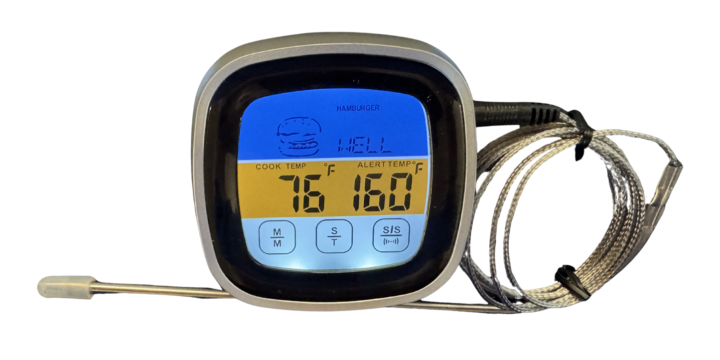 Digital Probe Thermometer with Wired Probe and Touchscreen