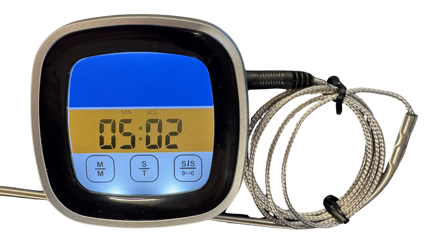 Digital Probe Thermometer with Wired Probe and Touchscreen