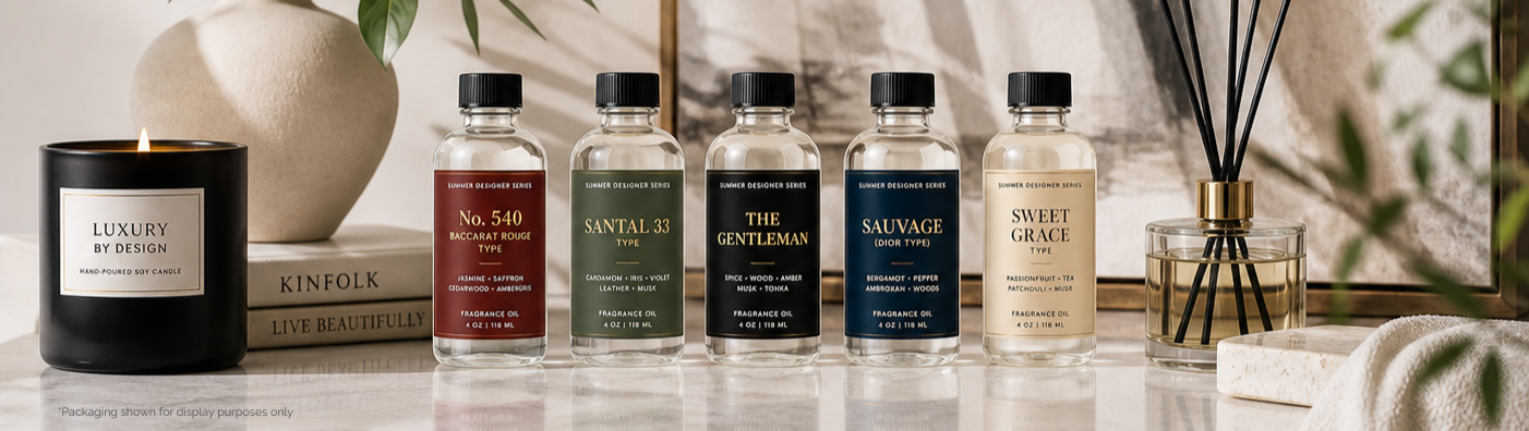 Luxury candle fragrance oil summer sampler