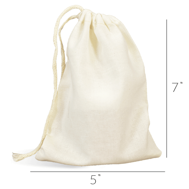 Muslin Drawstring Bags - Large 5 x 7 Inch – NorthWood Candle & Craft