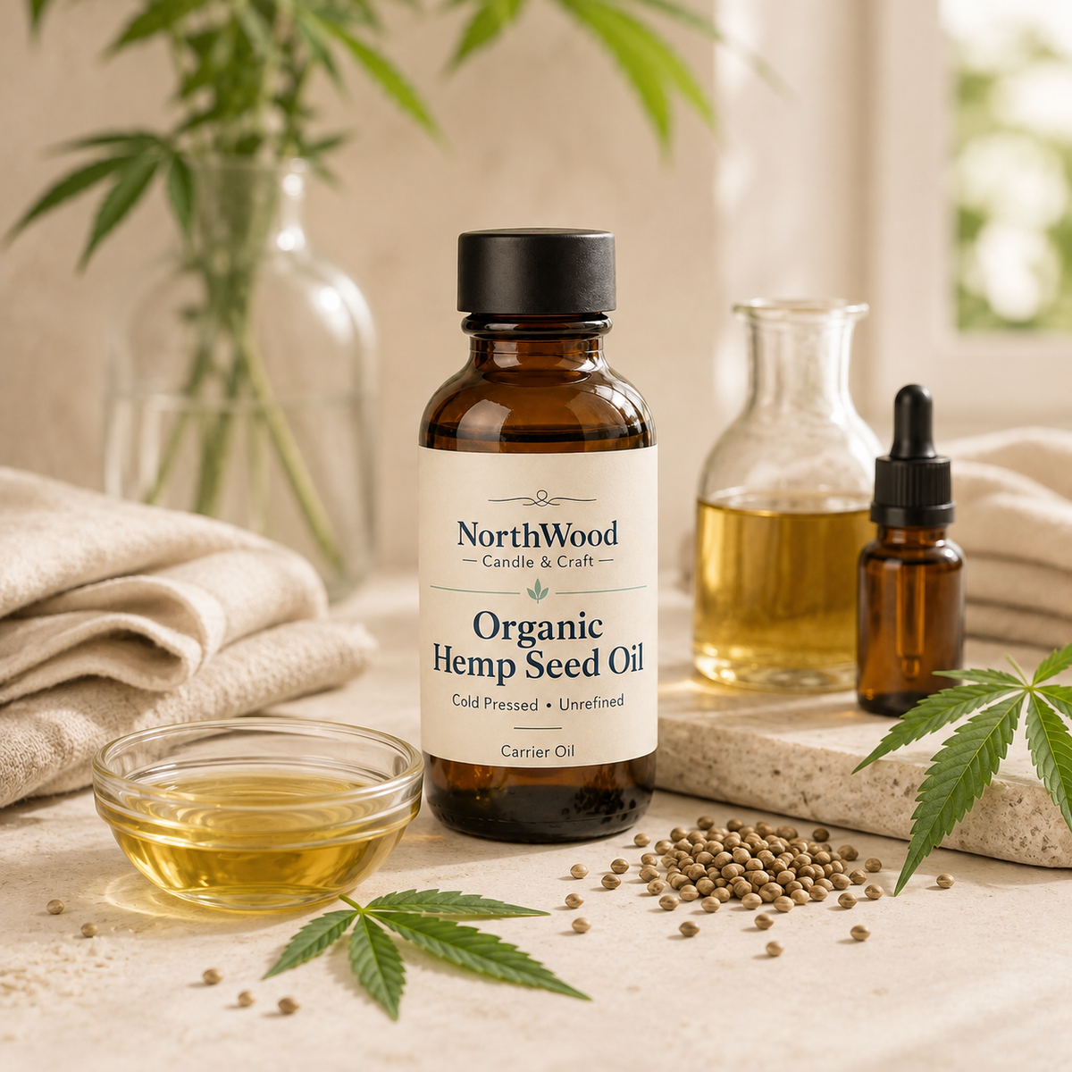 Organic Hemp Seed Oil – Cold Pressed, Unrefined