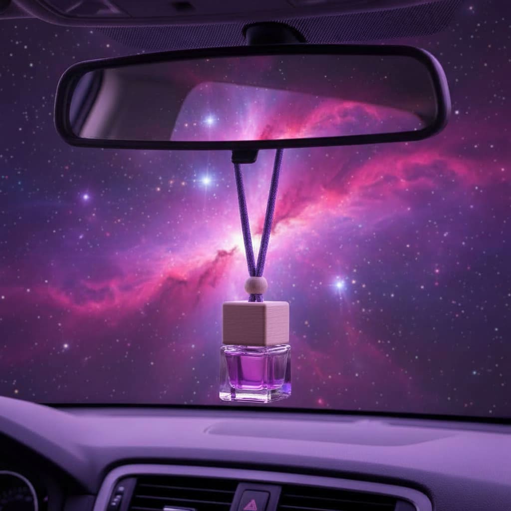 Purple car diffuser bottle - DIY car diffusers
