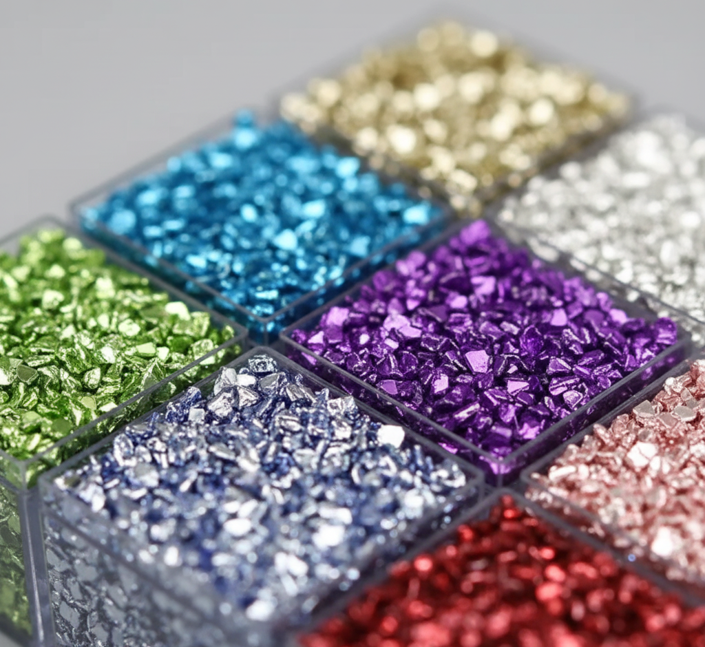 Assorted, colorful glass crafting beads from NorthWood.