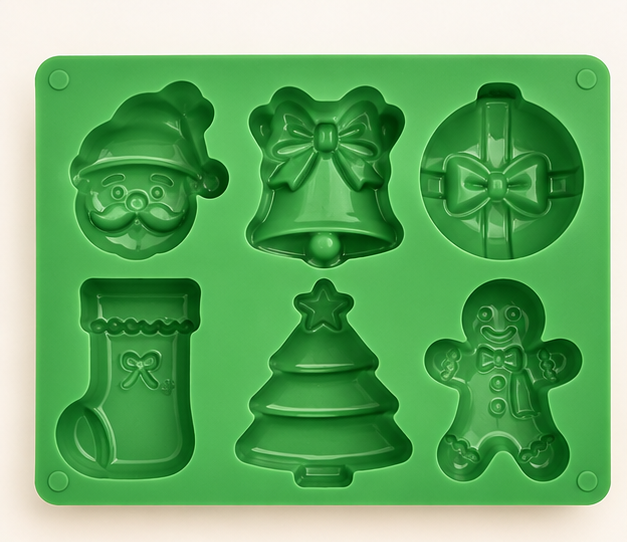 Classic Christmas Icons 6-Cavity Silicone Mold
