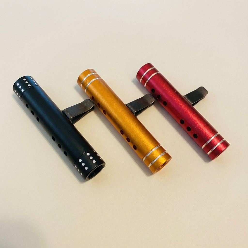 Three aluminum alloy vent clip air fresheners