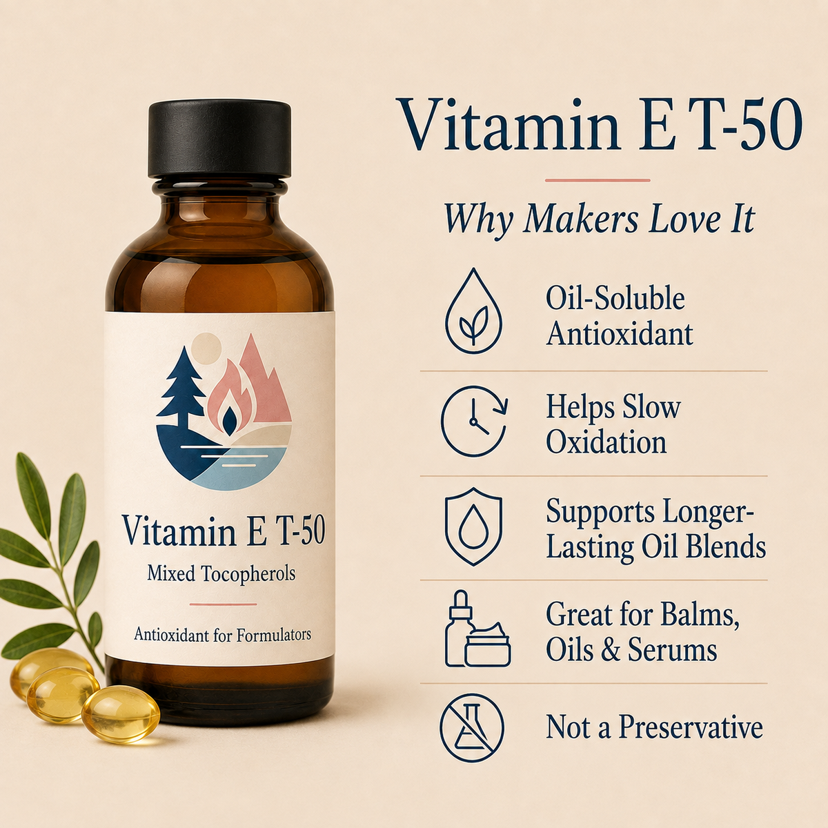 Vitamin E T-50 – Mixed Tocopherols