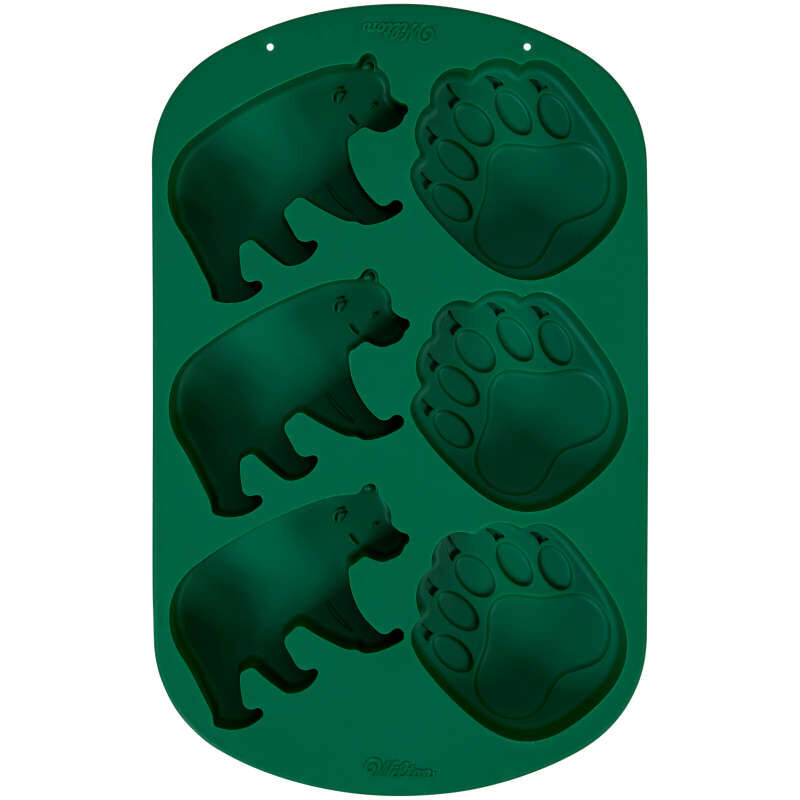 Silicone Soap Mold - Camping Adventure Mold with Bear and Paw Print