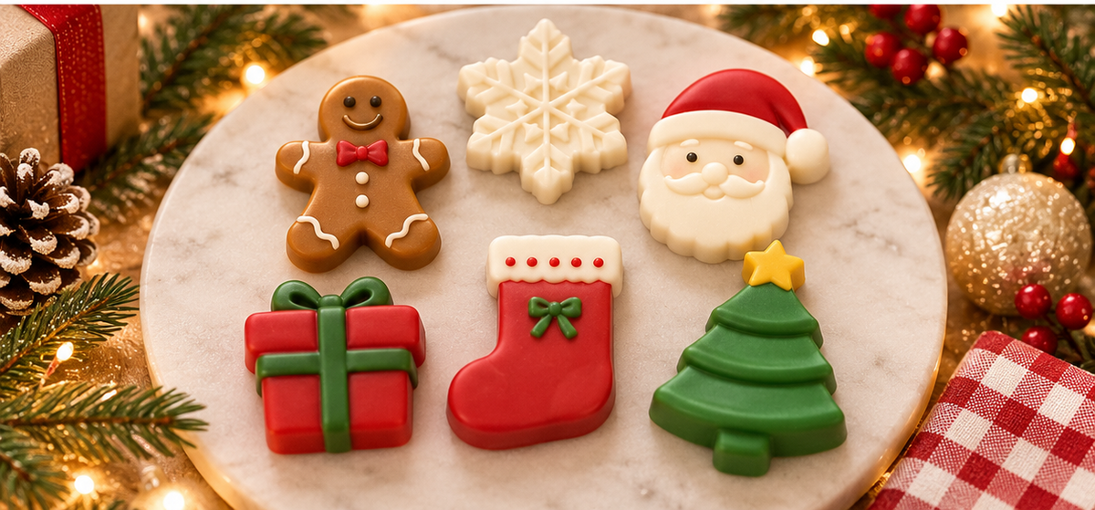 Classic Christmas Icons 6-Cavity Silicone Mold